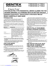 Gentex 7109CS Installation Instructions Manual