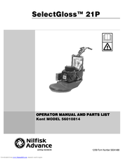 Nilfisk-Advance SelectGloss 21P Operator's Manual And Parts List