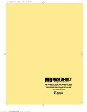 Master Bilt WCR-23SF Service Manual