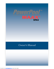 MAAX Spas Powerpool Series Owner's Manual