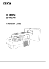 Epson EB-1430Wi Installation Manual