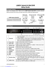 H.264 L80DV Hybrid Setup Manual