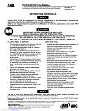 ARO RG2FB Operator's Manual