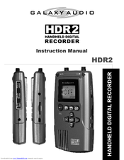 Galaxy Audio HDR2 Instruction Manual