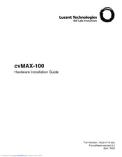 Lucent Technologies cvMAX-100 Installation Manual