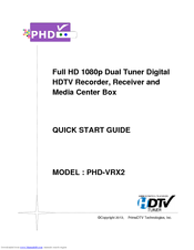 PhD Solutions PHD-VRX2 Quick Start Manual