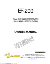 Altair EF-200 Owner's Manual