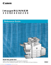 Canon imageRUNNER 3300 Reference Manual