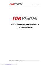HIKVISION DS-7200HVI-RW Series Technical Manual