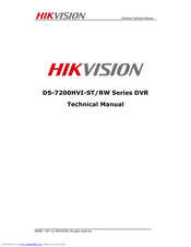 Hikvision Ds 7216hvi St Manuals Manualslib