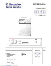 Electrolux EDW 1001 Service Manual