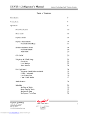 KeyWest Technology KWT TM 2-1-DEVISOM Operator's Manual