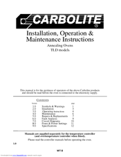 Carbolite TLD Installation, Operation & Maintenance Instructions Manual