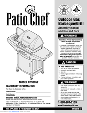Patio Chef CP38052 Assembly Manual And Use And Care