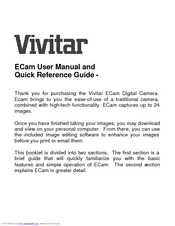 Vivitar ECam User Manual