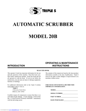 Triple S 20B Operating & Maintenance Instructions