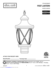 Allen + Roth 398465 Installation And Operation Manual