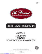 Cal Flame CONVECTION 3000 GRILL Owner's Manual