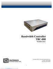 Teletronics International TBC-800 User Manual