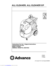 Advance Acoustic ALL CLEANER XP Instructions For Use Manual