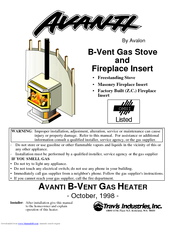 Avalon AVANTI B-VENT User Manual