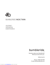 Bumbleride Indie Twin Assembly & Operation Manual