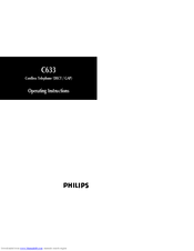 Philips C633 Operating Instructions Manual