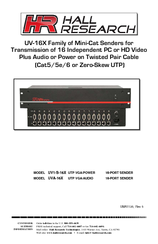 Hall Research Technologies UV1-S-16X User Manual