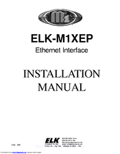 Elk Products ELK-M1XEP Installation Manual