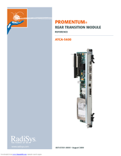 RadiSys ATCA-5400 RTM Reference