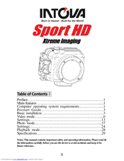 Intova Sport HD User Instruction