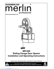 Chamberlain Merlin Professional MR1000 Installation And Operating Instructions Manual