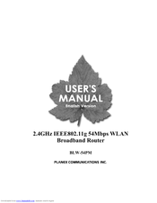 Planex BLW-54PM User Manual