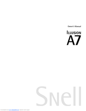 Snell Illusion A7 Owner's Manual