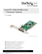 StarTech.com PCI1394MP Instruction Manual