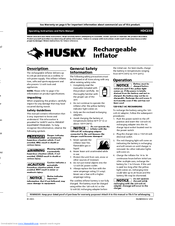 Husky HDC230 Operating And Parts Manual