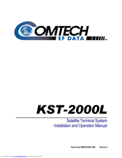 Comtech EF Data KST-2000L Installation And Operation Manual