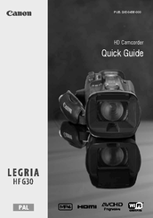 Canon Legria HFG30 Quick Manual