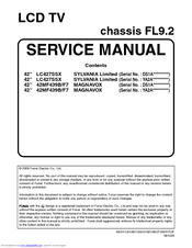 Sylvania 42MF43F7 Service Manual