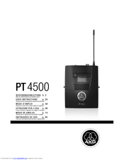AKG PT 4500 User Instructions