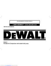DeWalt D55371 Instruction Manual