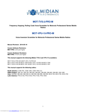 Midian MOT-VPU-15-PRO-M Instructions Manual