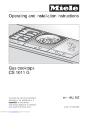 Miele CS 1011 G Operating And Installation Instructions