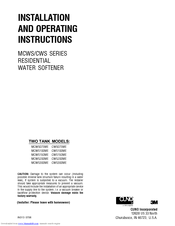 3M CWS075ME Installation And Operating Instructions Manual