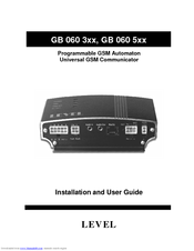 LEVEL GB 060 315 Installation And User Manual
