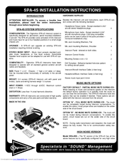 Sigtronics SPA-4S Installation Instructions