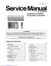 Panasonic CU-XE12EKE Service Manual