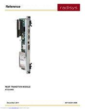 RadiSys ATCA-5400 RTM Reference
