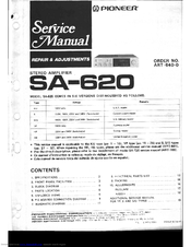 Pioneer SA-620 Service Manual