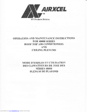 Airxcel 48000 Series Operation And Maintenance Instructions